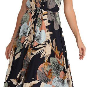 Floral Button-Down Midaxi Dress
